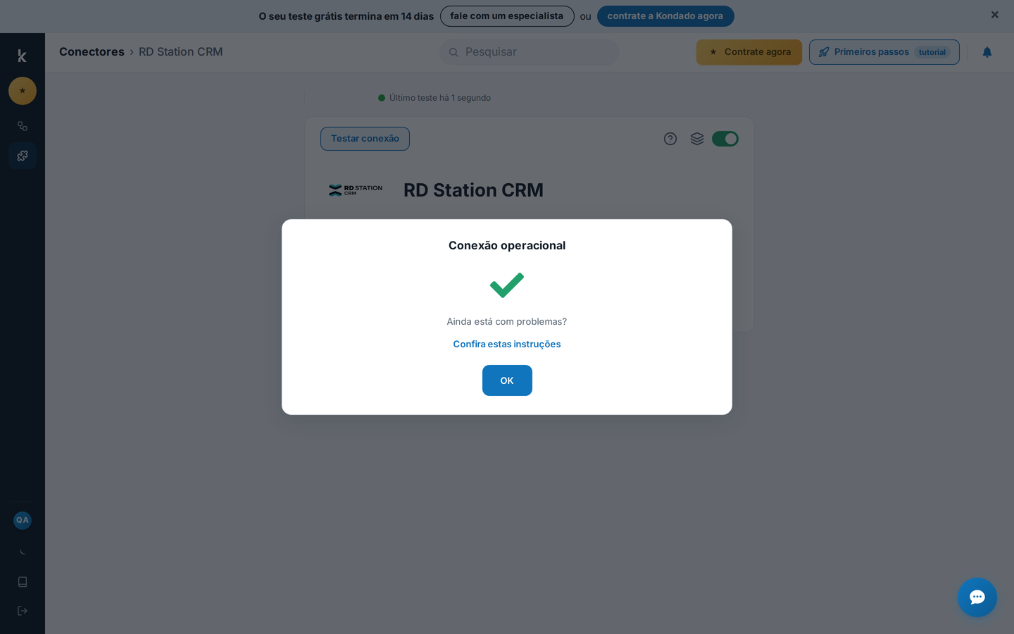 Conexão realizada com sucesso
