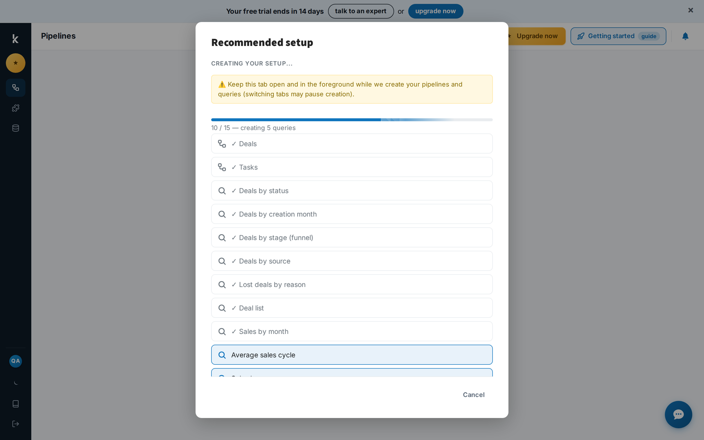 Automatic pipeline creation
