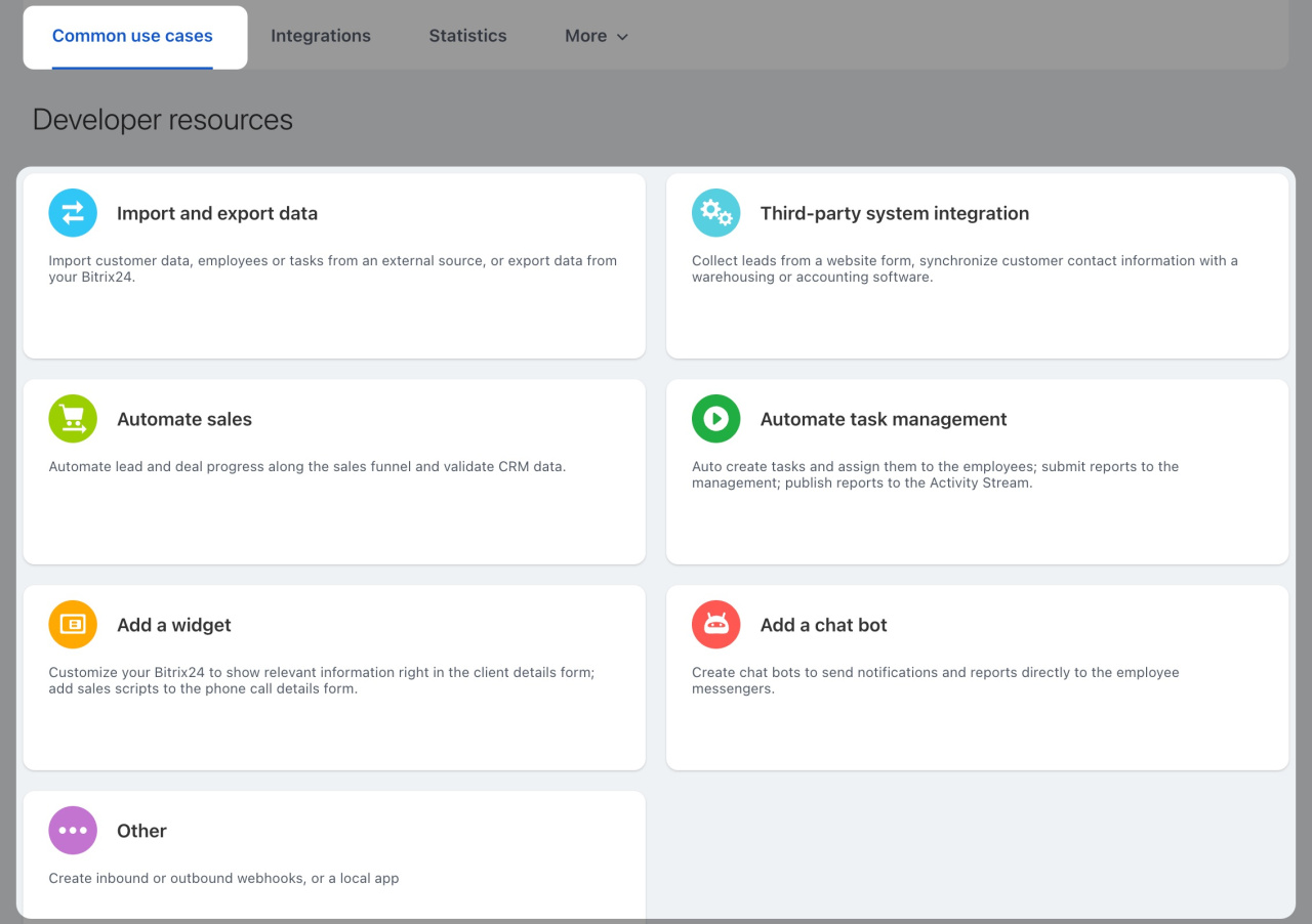 Bitrix - Common use cases > Other > Inbound webhook