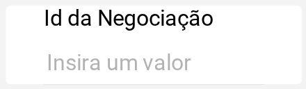 Id da Negociação