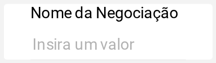 Nome da Negociação