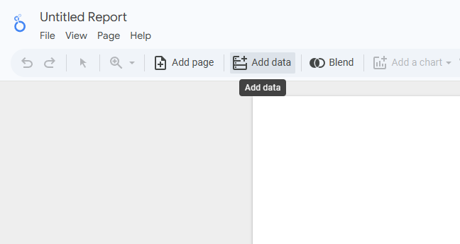 Click Add data in Looker Studio