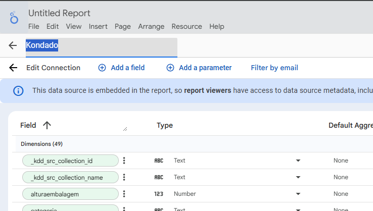 Change data source name