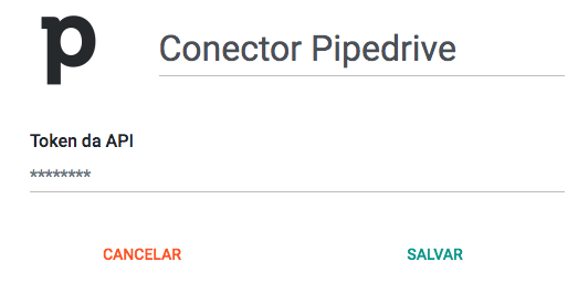 Pipedrive API Token - Passo 1